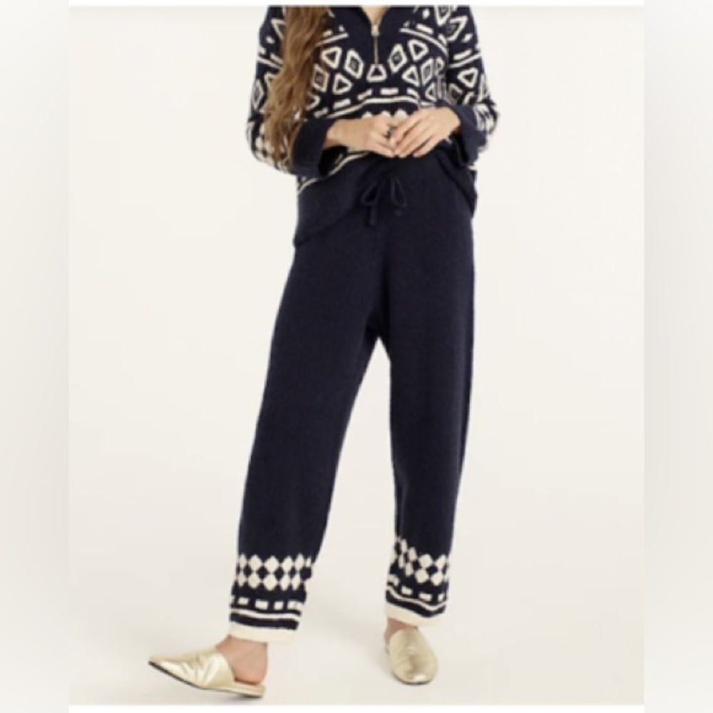 J Crew Sweater Pant in Geometric Knit